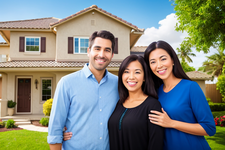 Family Infront of Home - Target Audience Real Estate